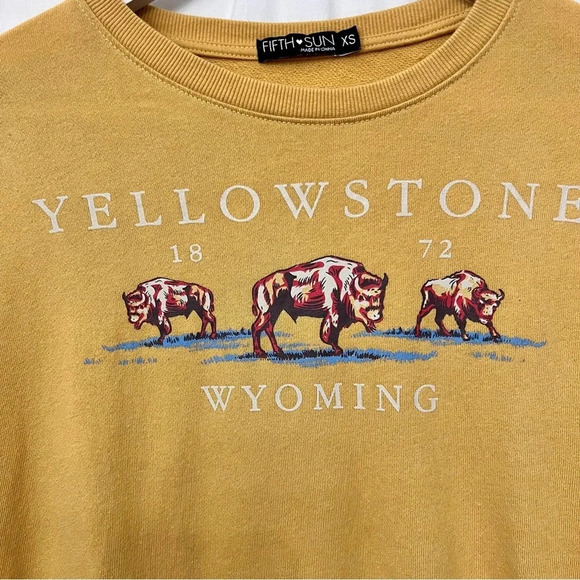 Yellowstone Cozy Comfy Lounge Cowgirl Mountain Crewneck Sweatshirt Size XSmall - Picture 2 of 7